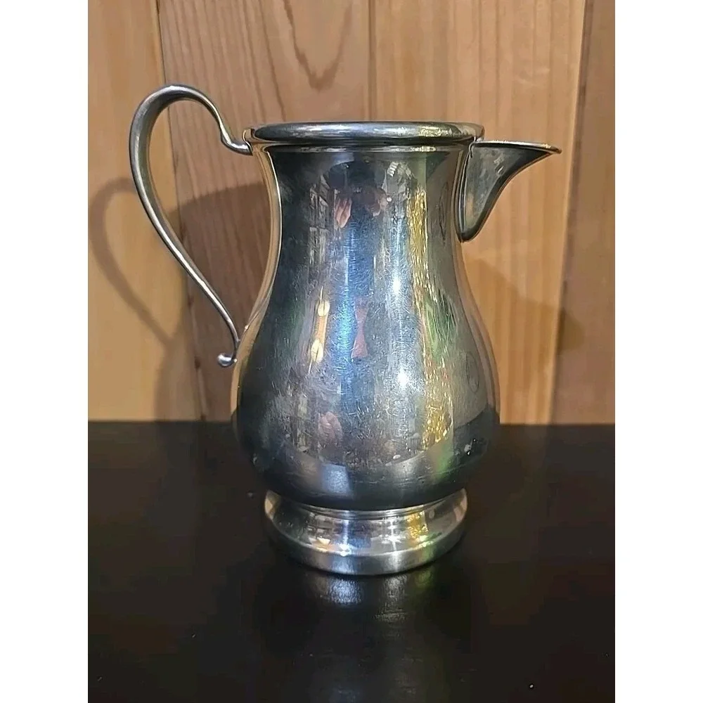 Vtg MCM Danish Quality‎ Queen Art Pewter Creamer Pitcher #351